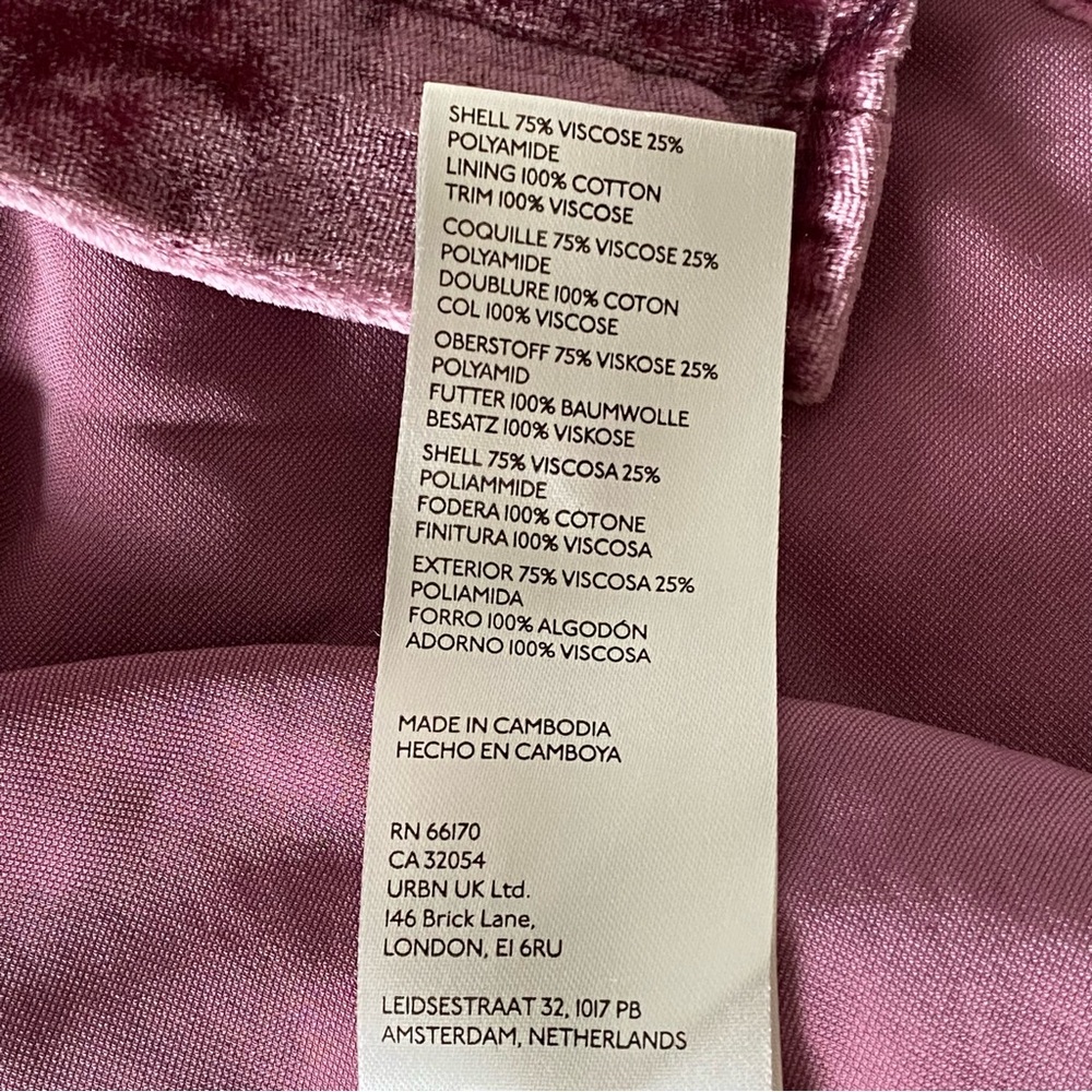 NEW ANTHROPOLOGIE Pilcro Relaxed Velvet Buttondown Shirt MAUVE Pink size S - Picture 11 of 12
